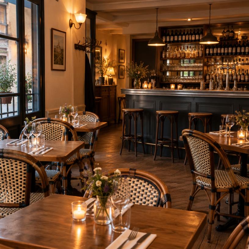 Intérieur du restaurant Comptoir du Marché